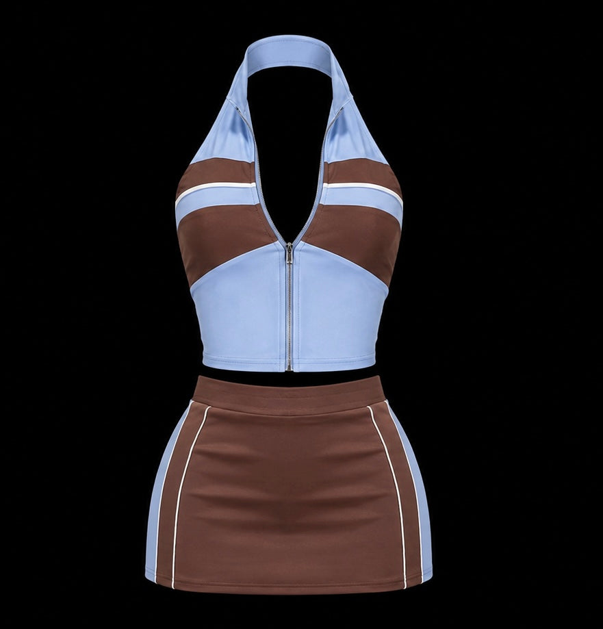 Colorblock Skirt Set✨
